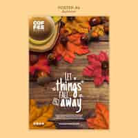 Gratis PSD herfst poster sjabloon concept