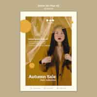 Gratis PSD herfst verkoop nieuwe collectie flyer