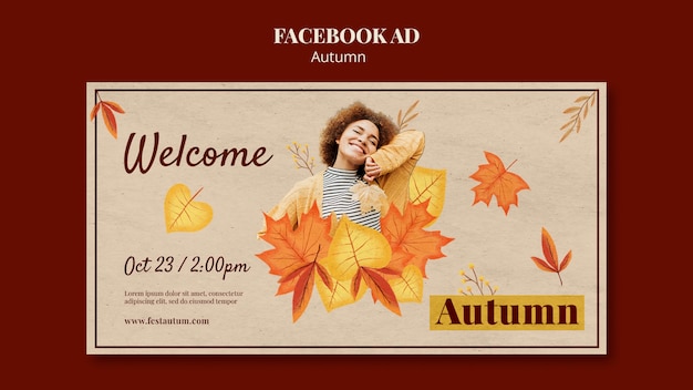 Gratis PSD herfstseizoen facebook-sjabloon