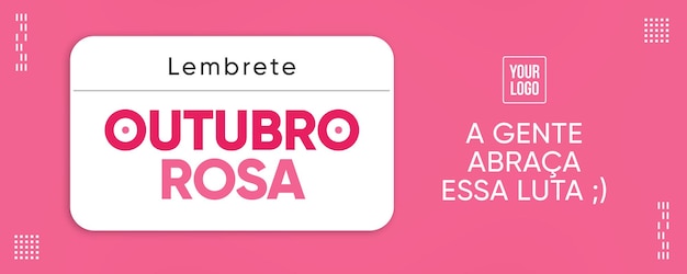 Gratis PSD herinnering social media-banner pink october-campagne in brazilië