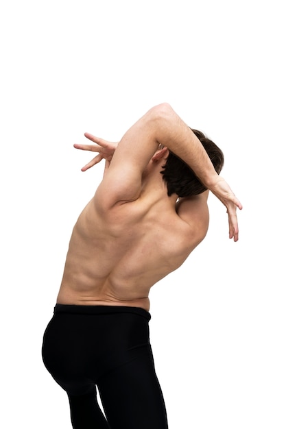 Hermosa bailarina haciendo coreografía