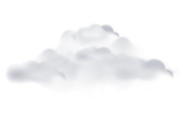 Una hermosa nube blanca