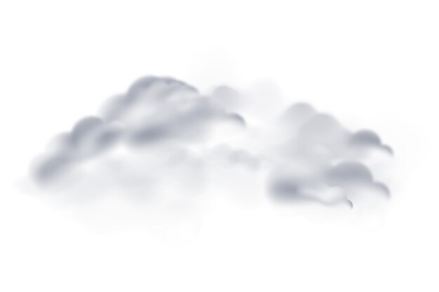 Una hermosa nube blanca