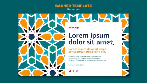 PSD gratuito hermosa plantilla de banner de ramadán