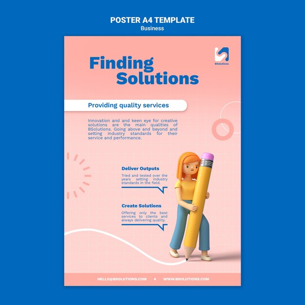 Hermosa plantilla de personajes en 3d