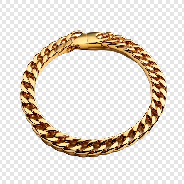 PSD gratuito hermosa pulsera de oro diseñada aislada sobre un fondo transparente