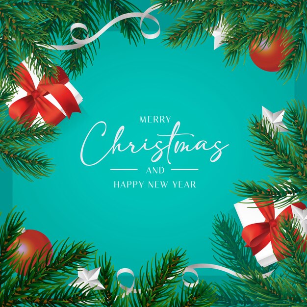 Hermosa tarjeta de felicitación de Navidad