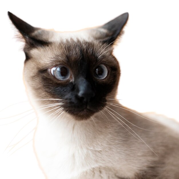 Hermoso gato retrato aislado