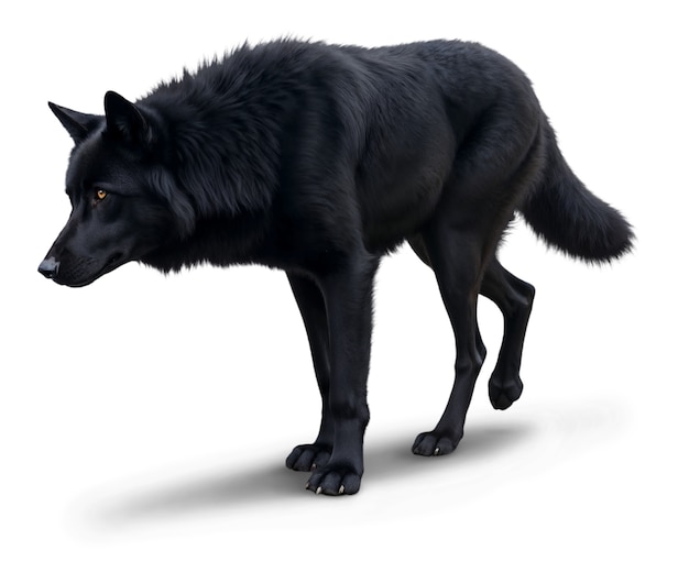 El hermoso lobo aislado