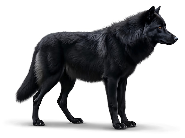 El hermoso lobo aislado