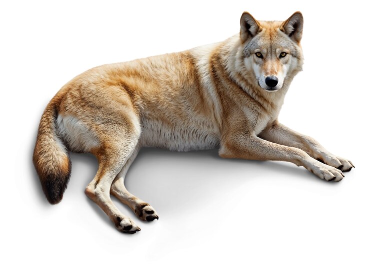 PSD gratuito el hermoso lobo aislado