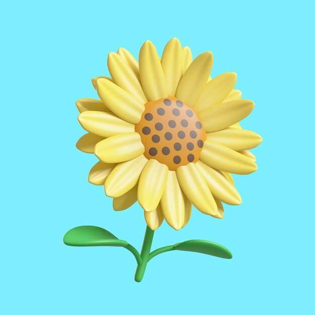 Hermoso paquete de iconos de flores amarillas
