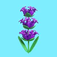 PSD gratuito hermoso paquete de iconos de flores moradas