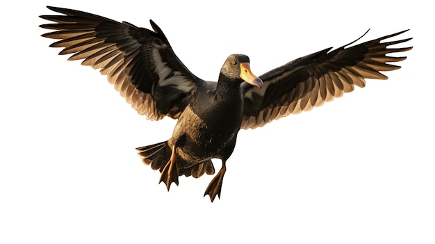 El hermoso pato aislado