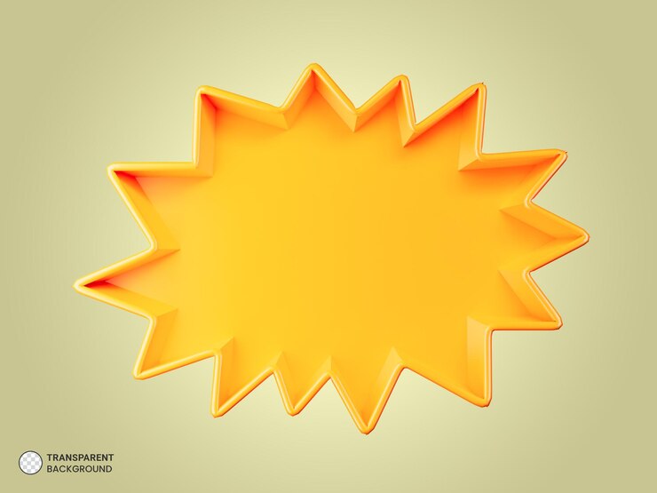 Gratis PSD het gele komische 3d bellenpictogram geeft illustratie terug