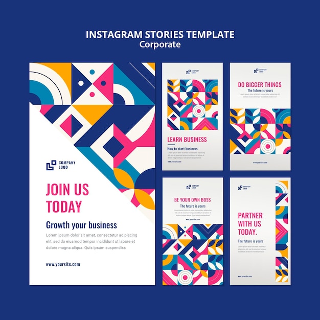 PSD gratuito historias corporativas de instagram