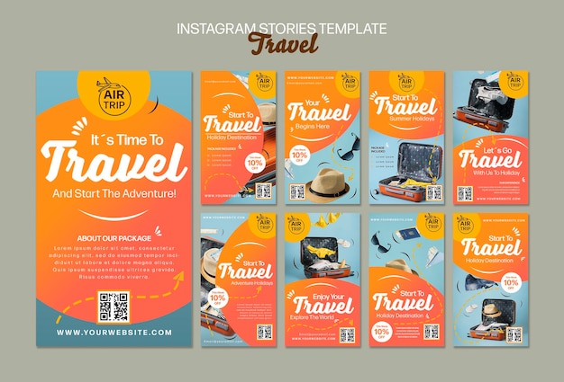 Historias creativas de viajes en las redes sociales