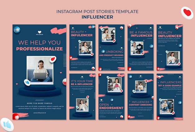 Historias de influencers en instagram