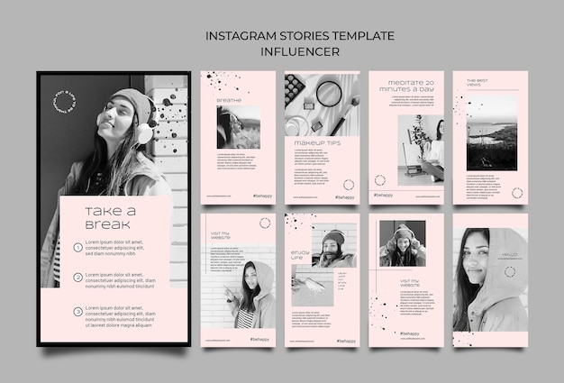 PSD gratuito historias de influencers en instagram