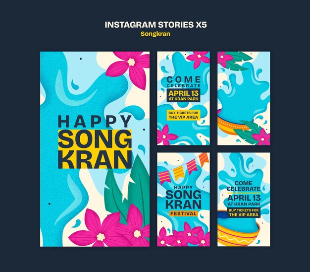 Las historias de Instagram de la celebración de Gradient Songkran