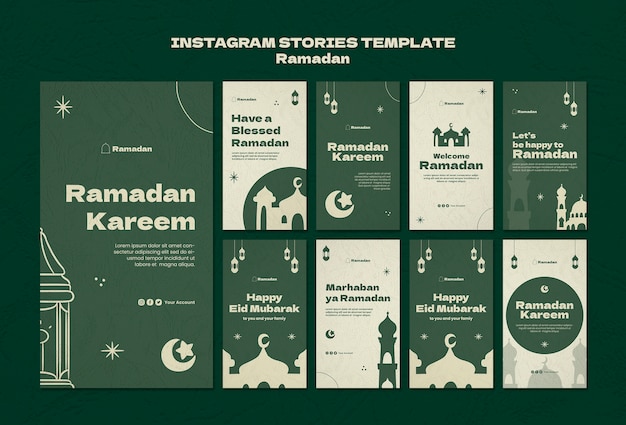 Historias de instagram de celebración de ramadán
