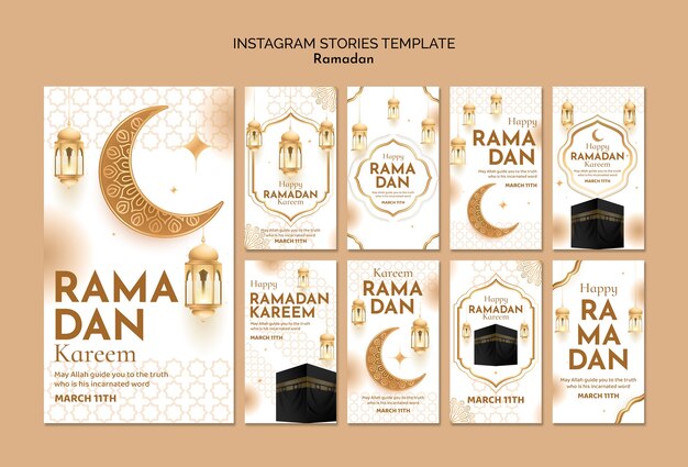 Historias de instagram de celebración de ramadán