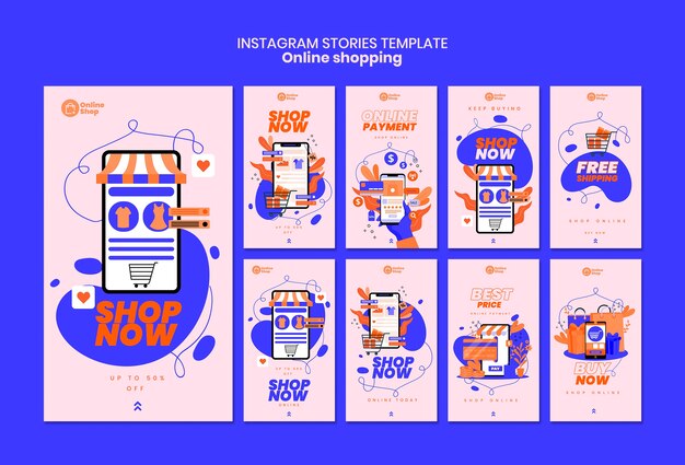 Historias de instagram de compras en línea