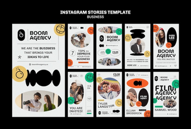 PSD gratuito historias de instagram de concepto de negocio