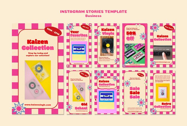 Historias de instagram de concepto de negocio