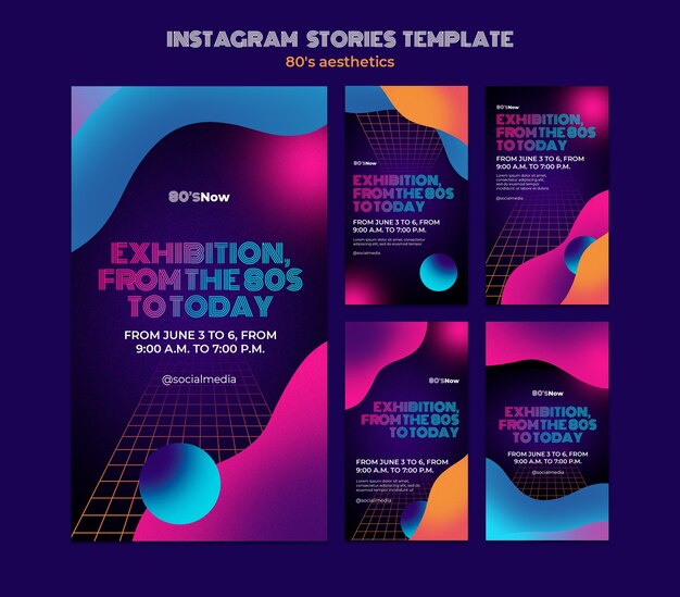 historias de instagram de estética de los 80