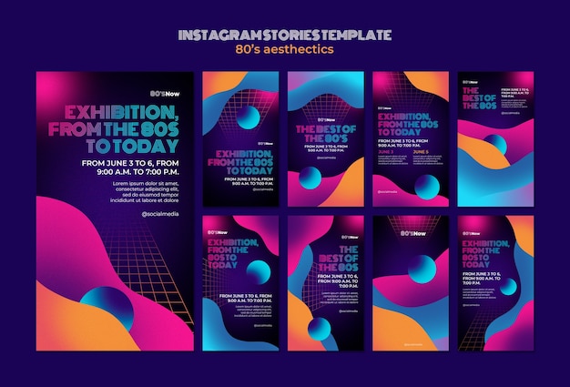 historias de instagram de estética de los 80