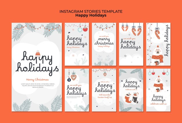 Historias de instagram de felices fiestas