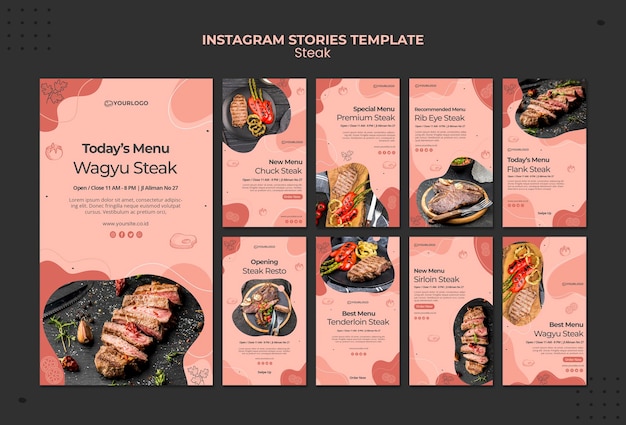 PSD gratuito historias de instagram de filete