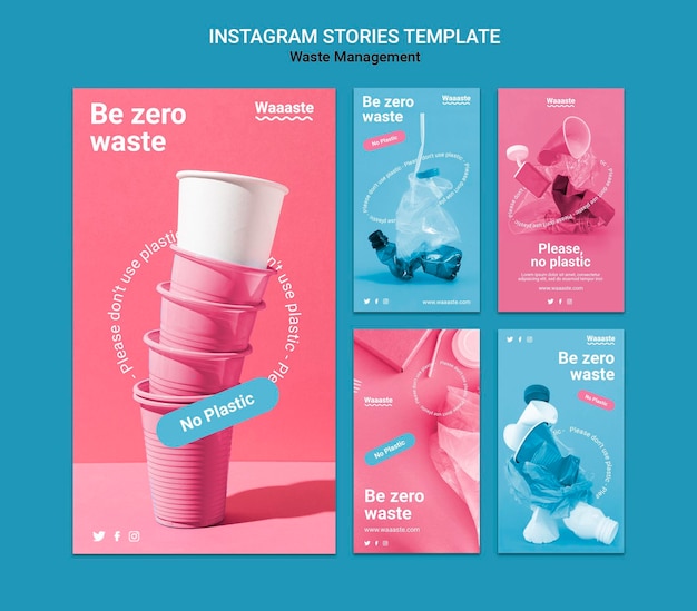 Historias de instagram de gestión de residuos