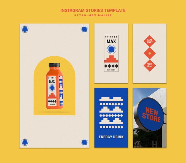 Historias de instagram retro-maximalistas