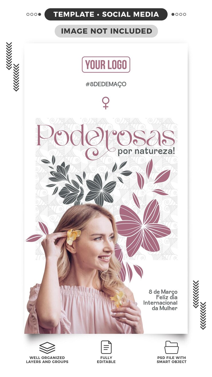 PSD gratuito historias de redes sociales feliz día de la mujer son poderosas