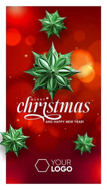 Historias en las redes sociales Feliz Navidad y Feliz Año Nuevo