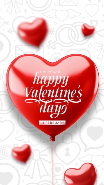 Historias de las redes sociales Feliz santo feliz día de San Valentín 14 de febrero