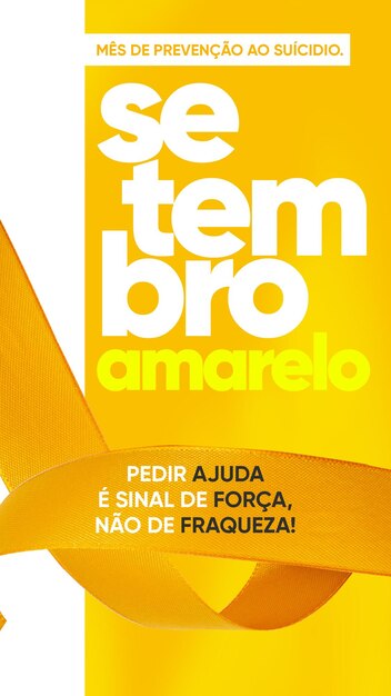 Historias de redes sociales mes de prevención del suicidio amarillo septiembre