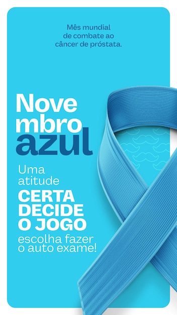 PSD gratuito las historias de las redes sociales publican el azul de noviembre para las campañas en brasil