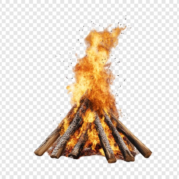 Una hoguera ardiente Un infierno ardiente de madera y llamas