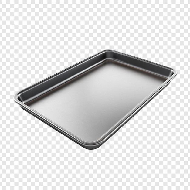 La hoja de hornear de metal vacía está lista para hornear deliciosas golosinas