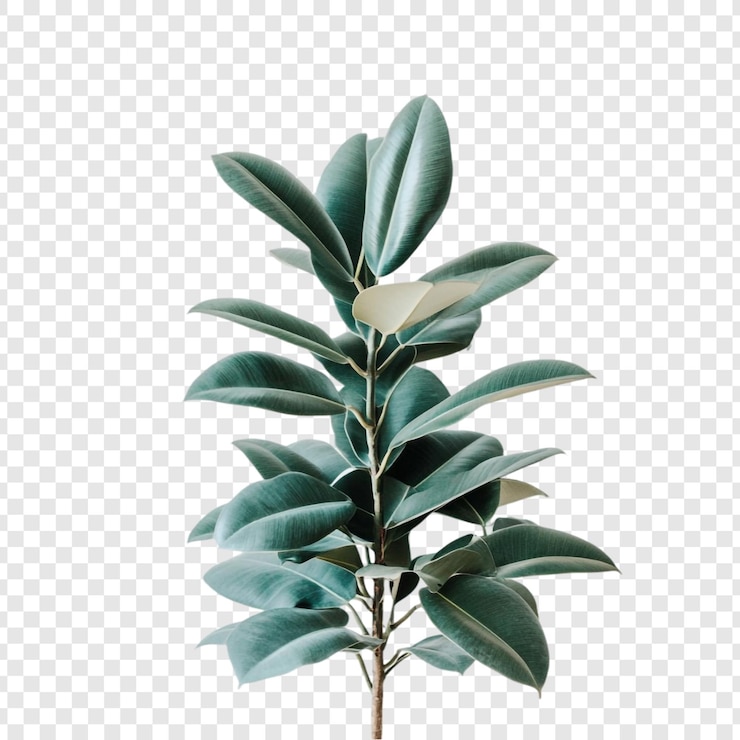 PSD gratuito las hojas verdes y exuberantes de la planta ficus decoran el hogar