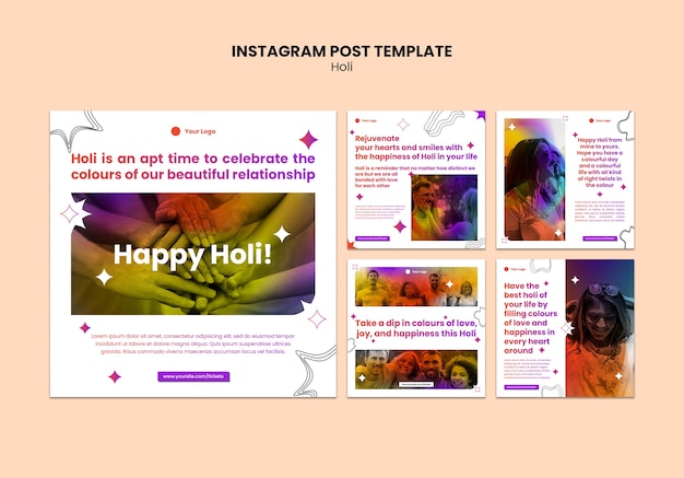 Holi-viering instagram-berichten