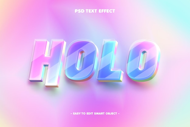 Gratis PSD holografisch tekst-effect