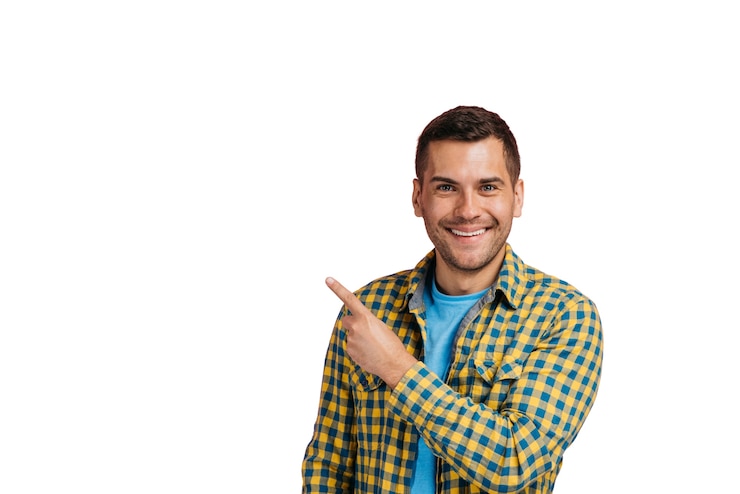 PSD gratuito hombre expresivo haciendo gestos