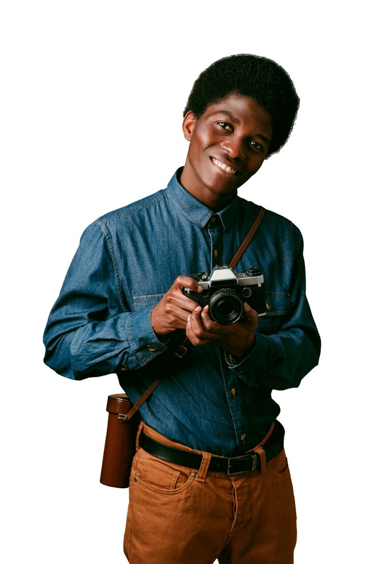 PSD gratuito hombre negro de mediana edad posando