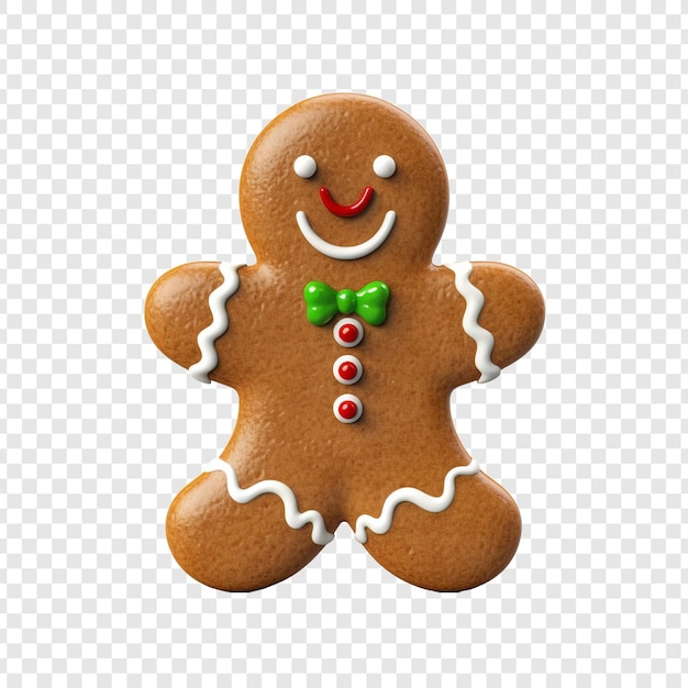 PSD gratuito hombre de pan de jengibre 3d feliz galleta de navidad