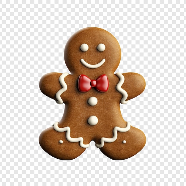 PSD gratuito hombre de pan de jengibre 3d feliz galleta de navidad