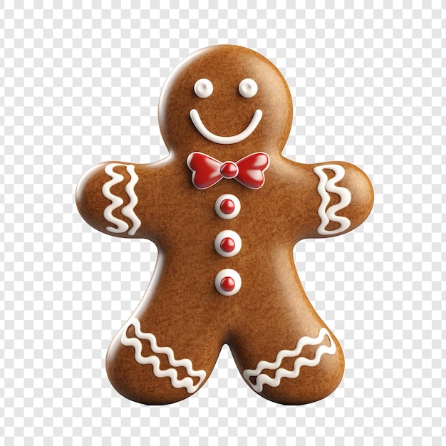 PSD gratuito hombre de pan de jengibre 3d feliz galleta de navidad